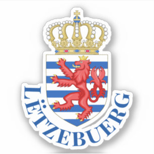 Luxembourg coat of arms (with name underneath)