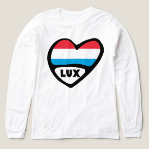 Luxembourg Country Code Flag Heart LUX Tri-Blend Shirt