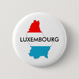 luxembourg country flag map shape silhouette 6 cm round badge