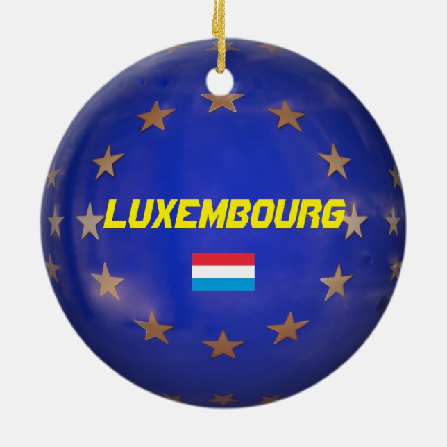 Luxembourg E.U. Christmas Ornament (Back)