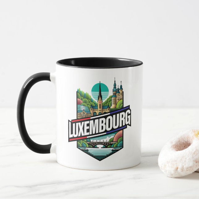Luxembourg Europe Mug (With Donut)