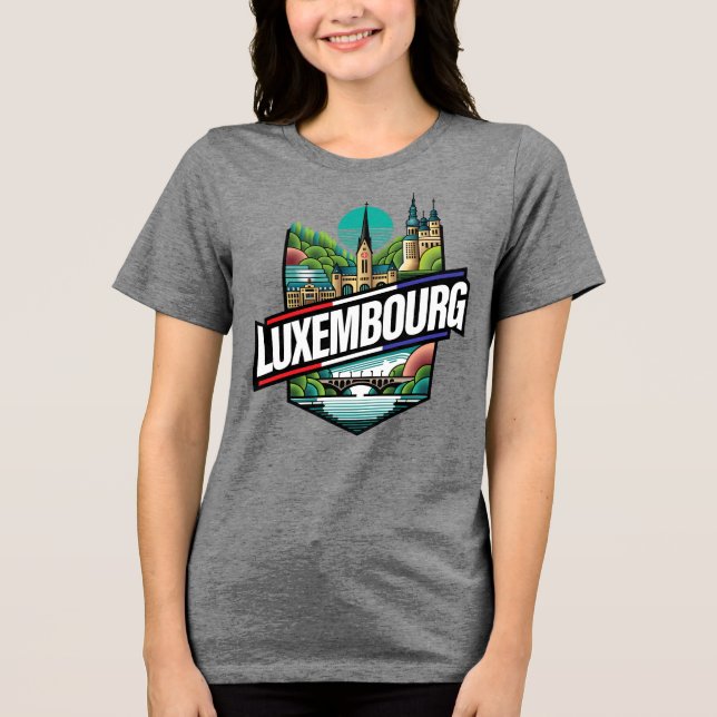 Luxembourg Europe Tri-Blend Shirt (Front)