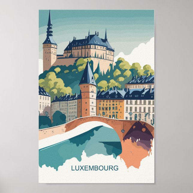 Luxembourg Famous Travel Place Poster (Front)