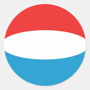 Luxembourg Fisheye Flag Sticker