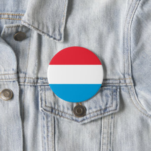 Luxembourg flag 7.5 cm round badge