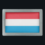Luxembourg Flag Belt Buckle<br><div class="desc">Patriotic flag of Luxembourg.</div>
