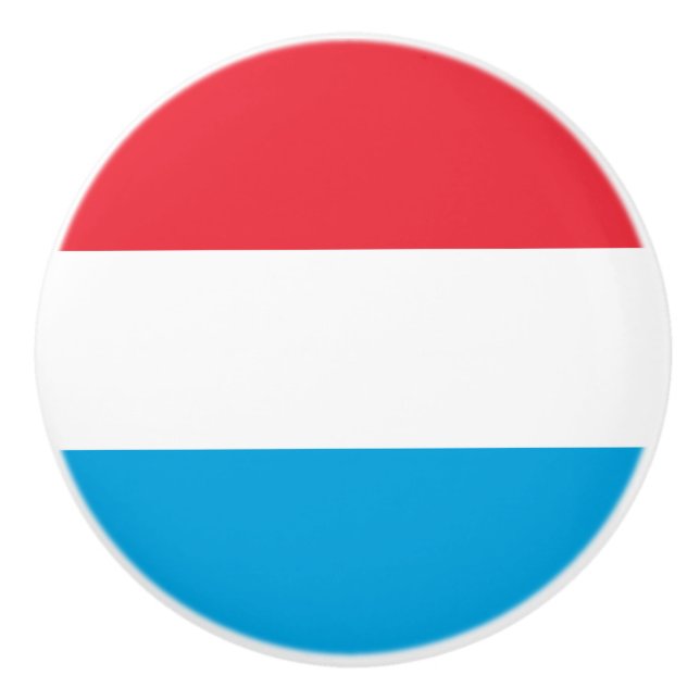 Luxembourg Flag Ceramic Knob (Front)