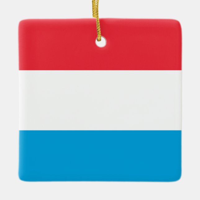 Luxembourg Flag  Ceramic Ornament (Front)