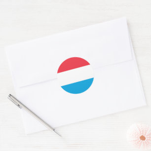 Luxembourg flag classic round sticker
