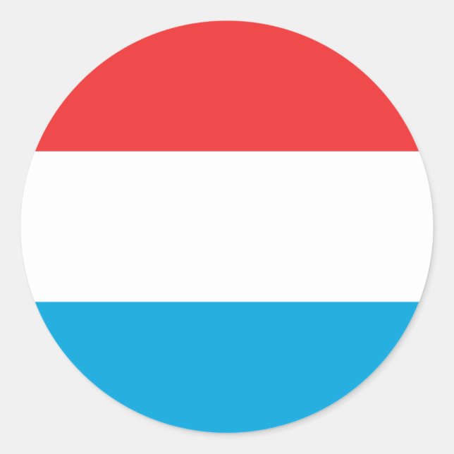 Luxembourg Flag Classic Round Sticker (Front)