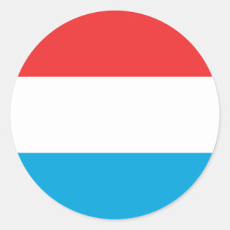 Luxembourg Flag Classic Round Sticker