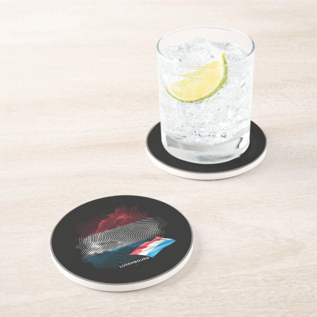 Luxembourg flag coaster (Side)