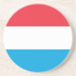 Luxembourg Flag Coaster<br><div class="desc">Patriotic flag of Luxembourg.</div>