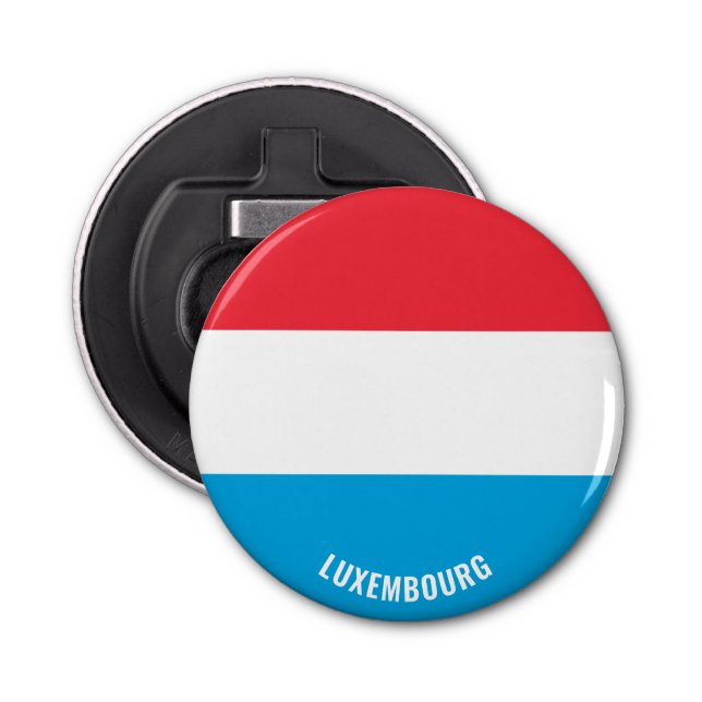 Luxembourg Flag Delightful Patriotic Bottle Opener (Front)