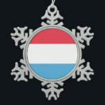Luxembourg Flag Emblem Snowflake Pewter Christmas Ornament<br><div class="desc">Luxembourg Patriotic Home Gift Design. Luxembourgish Country Sign Souvenir. National Politics Mark Present. Homeland Symbol Presentation.</div>