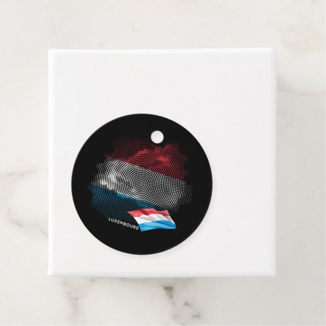 Luxembourg flag favour tags (In Situ)