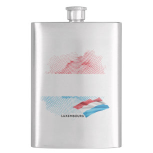 Luxembourg flag hip flask