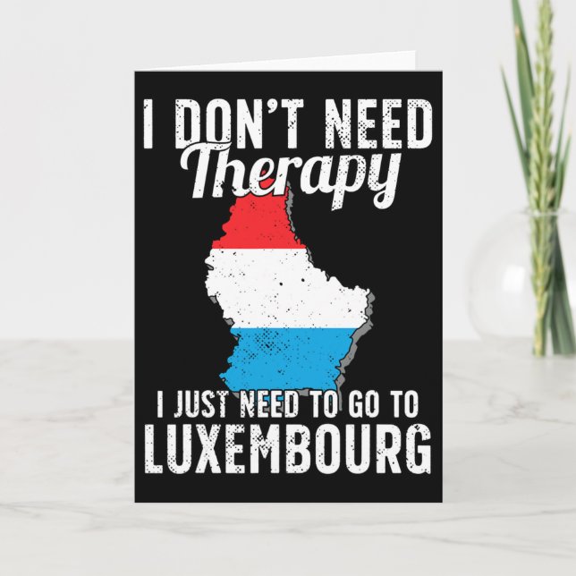 Luxembourg Flag I Vacation Luxembourg  Card (Front)
