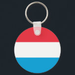 Luxembourg Flag Key Ring<br><div class="desc">Patriotic flag of Luxembourg.</div>