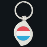 Luxembourg Flag Key Ring<br><div class="desc">Patriotic flag of Luxembourg.</div>