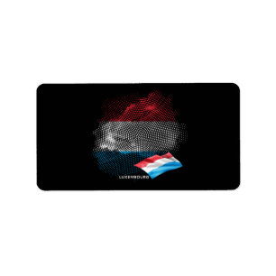 Luxembourg flag label