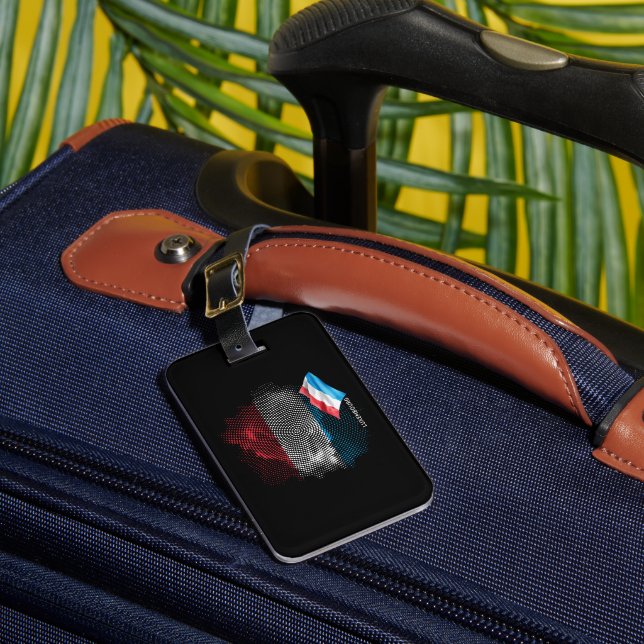Luxembourg flag luggage tag (Front Insitu 1)