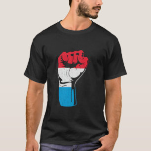 Luxembourg Flag Luxembourgish Pride Letzebuerg Han T-Shirt