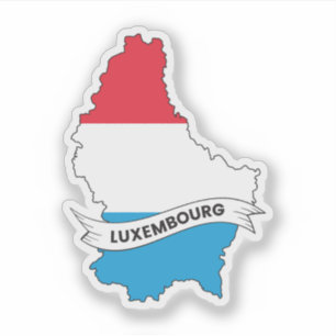 Luxembourg Flag Map