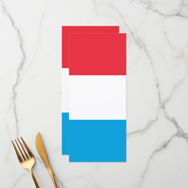 Luxembourg flag menu (Front/Back In Situ)