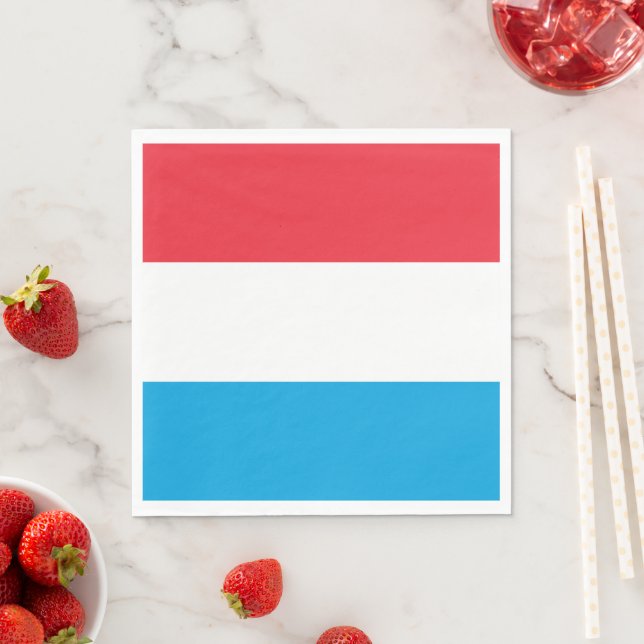 Luxembourg flag napkin (Insitu)