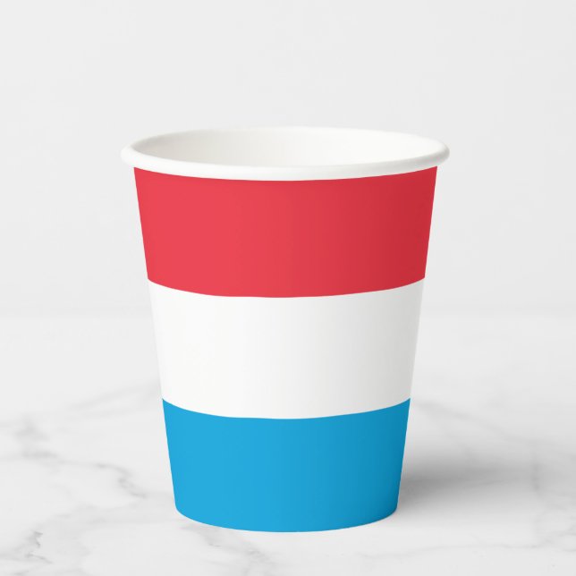 Luxembourg Flag Paper Cups (Front)