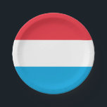 Luxembourg Flag Paper Plate<br><div class="desc">Patriotic flag of Luxembourg.</div>