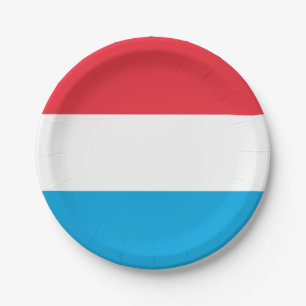 Luxembourg Flag Paper Plate