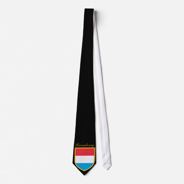 Luxembourg  Flag Personalised Tie (Front)