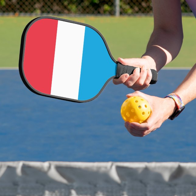 Luxembourg flag pickleball paddle (Insitu)