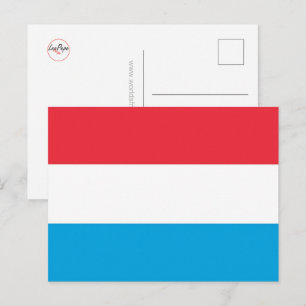 Luxembourg - flag - postcard
