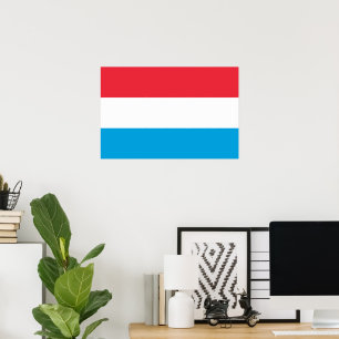 Luxembourg flag poster