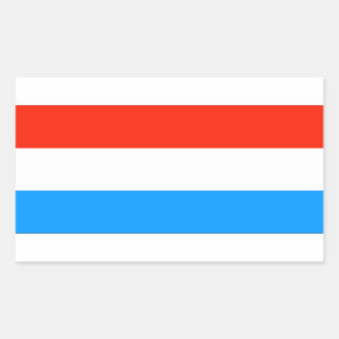 Luxembourg flag rectangular sticker