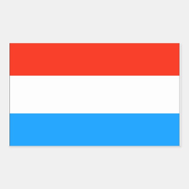 Luxembourg Flag Rectangular Sticker (Front)
