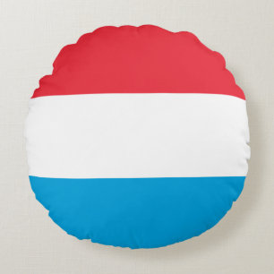 Luxembourg Flag Round Cushion