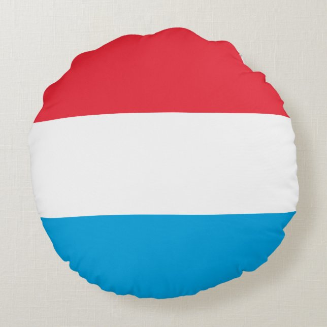 Luxembourg flag round cushion (Back)