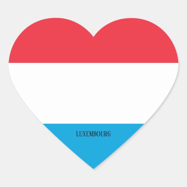 Luxembourg Flag Splendid Patriotic Heart Sticker (Front)