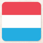 Luxembourg Flag Square Paper Coaster<br><div class="desc">Patriotic flag of Luxembourg.</div>