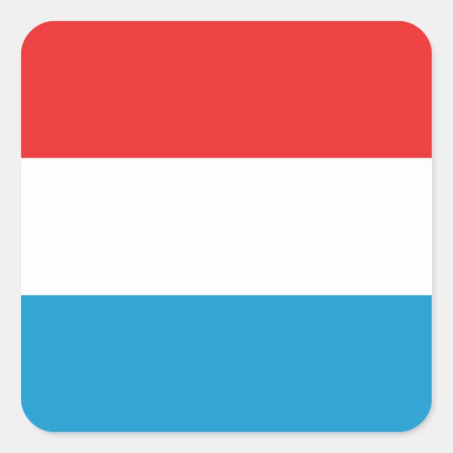 Luxembourg Flag Sticker (Front)