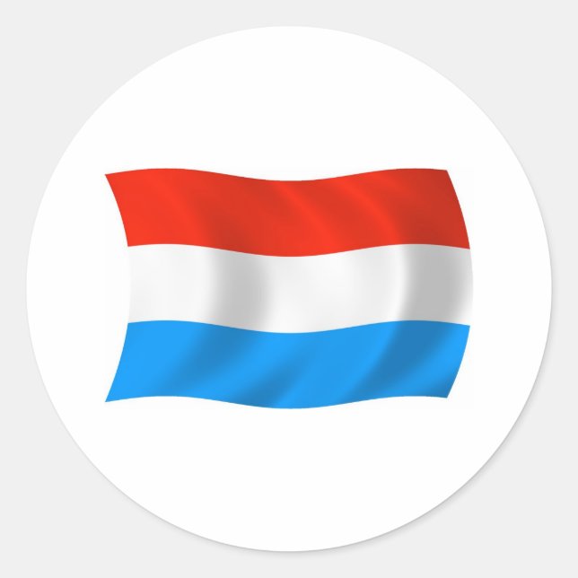 Luxembourg Flag Sticker (Front)