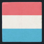 Luxembourg Flag Stone Coaster<br><div class="desc">Patriotic flag of Luxembourg.</div>