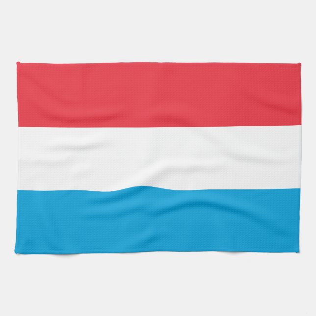 Luxembourg Flag Tea Towel (Horizontal)