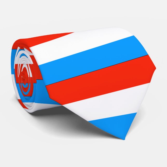 Luxembourg flag tie (Rolled)