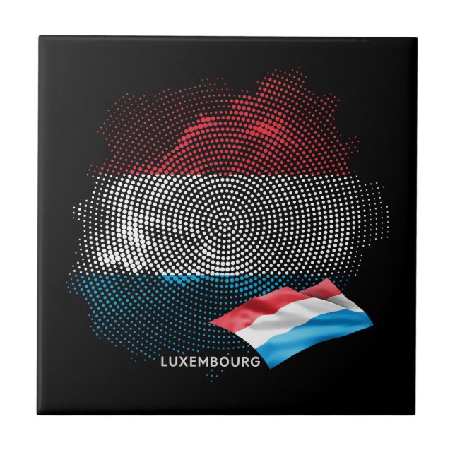 Luxembourg flag tile (Front)