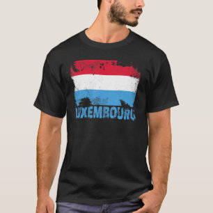 Luxembourg Flag Vintage Distressed Europe Grunge T T-Shirt